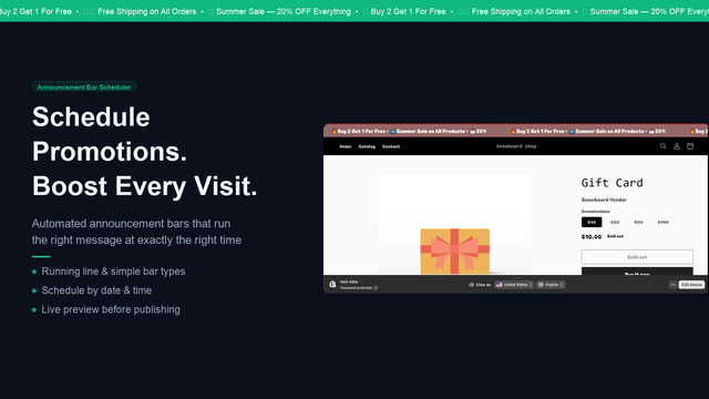 Manage all your store announcements in one app easily