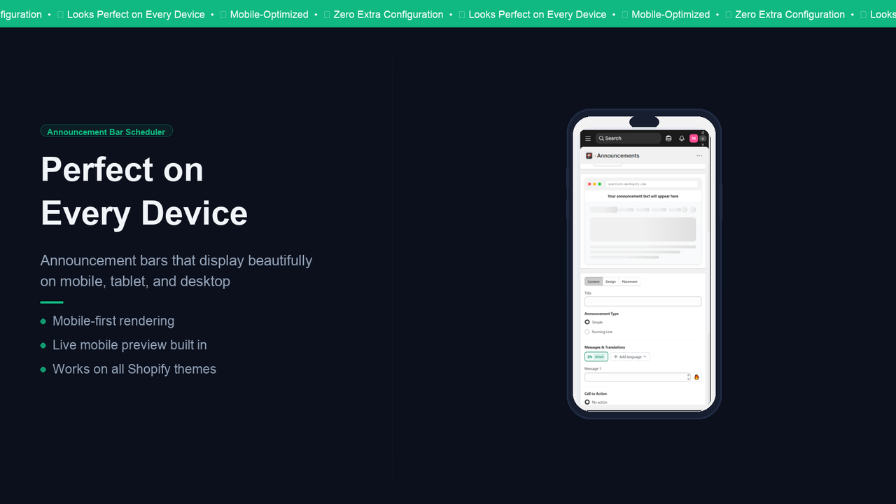 View your announcements perfectly on any mobile device