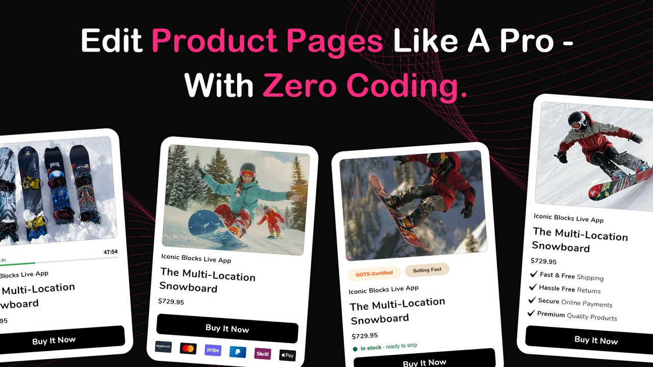 Optimise Product page with Iconic Blocks