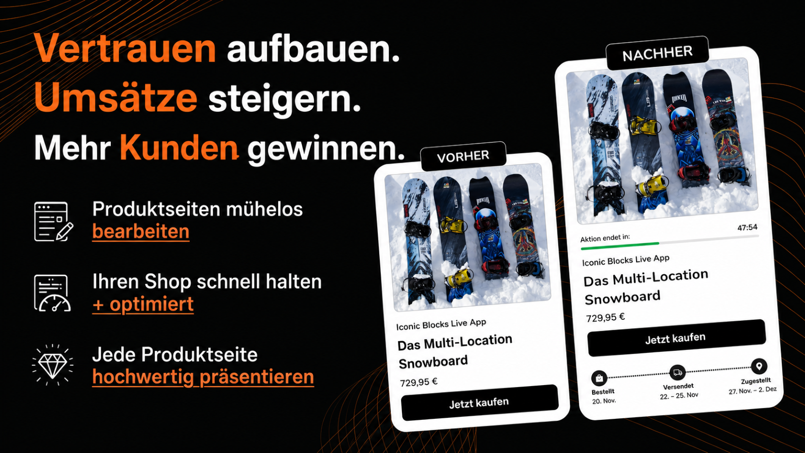 Iconic Produktblöcke für Conversion-Optimierung