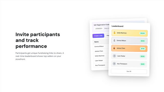 Invite participants and track performance