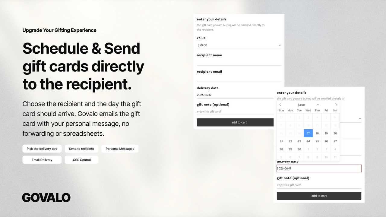 Reinventing the digital gift experience with Govalo modal