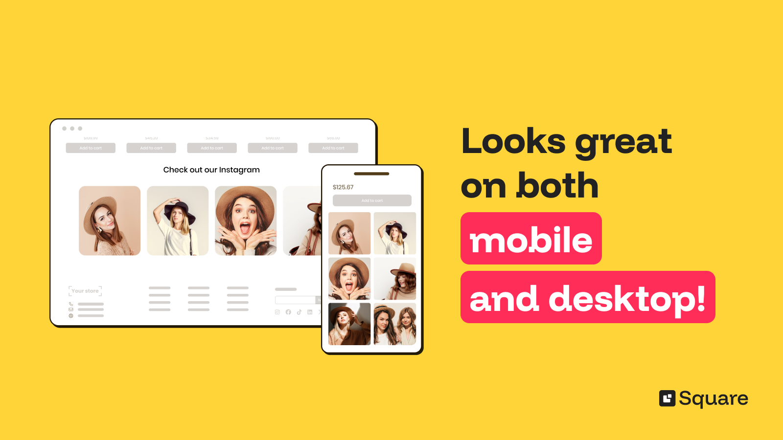 Instragram Feed Gallery optimized for mobile and desktop