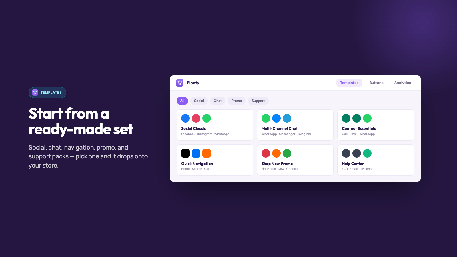 Start from a ready-made set