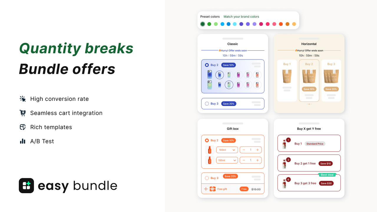 quantity breaks bundle offer