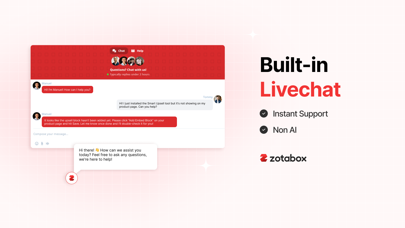 Live chat support