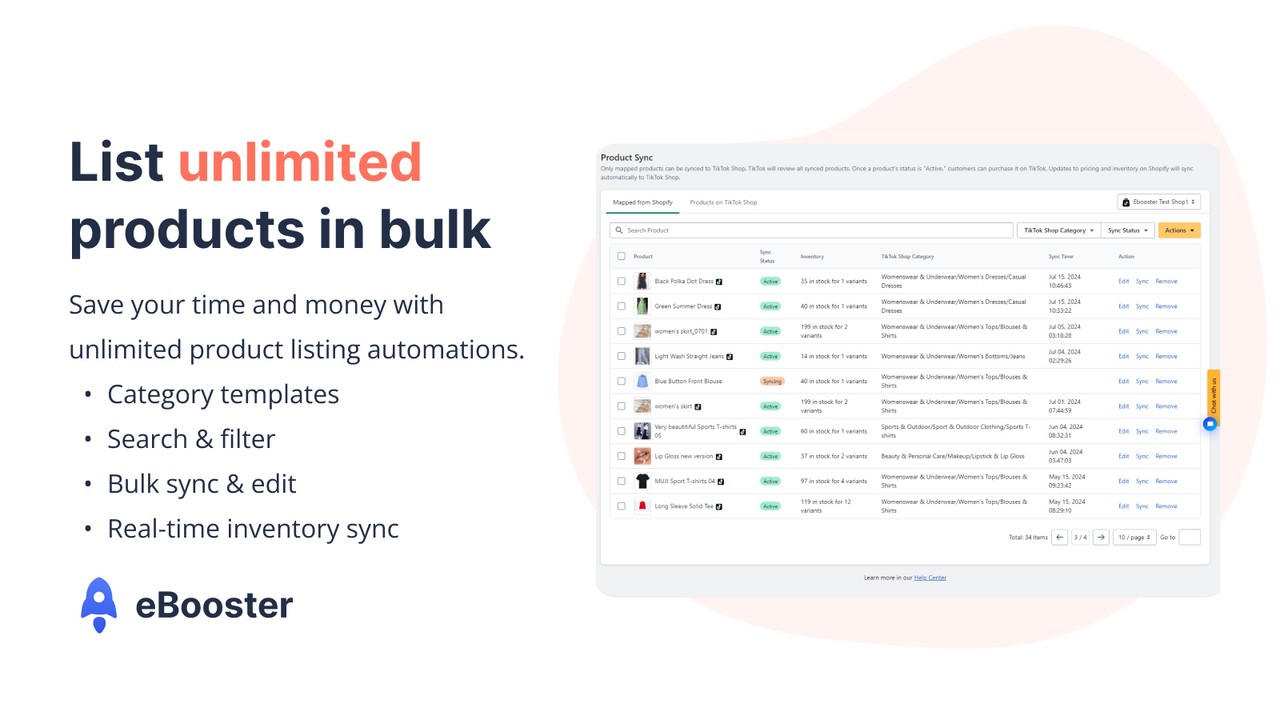 List unlimited products in bulk