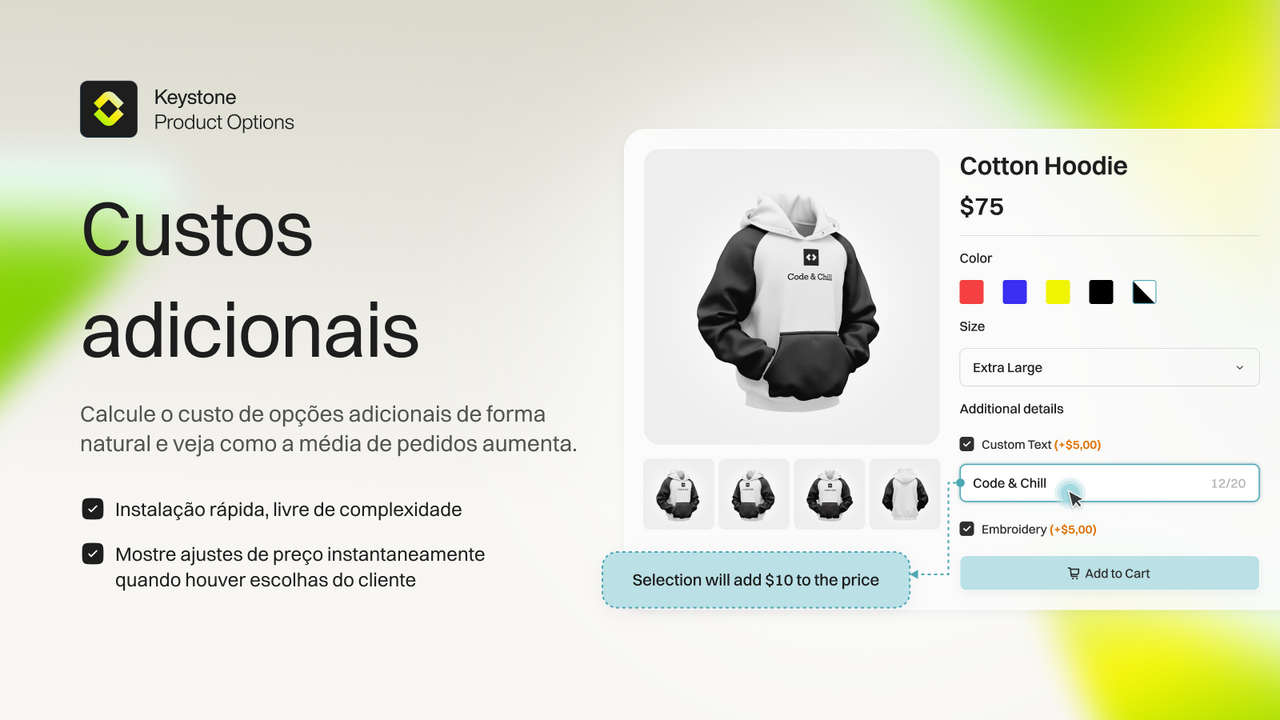 Aumente valor médio do pedido com preços adicionais