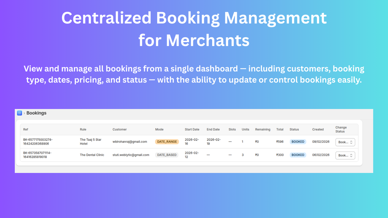 booking calendar 