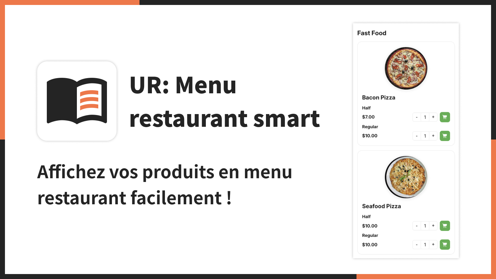 Affichez vos produits en menu restaurant facilement !