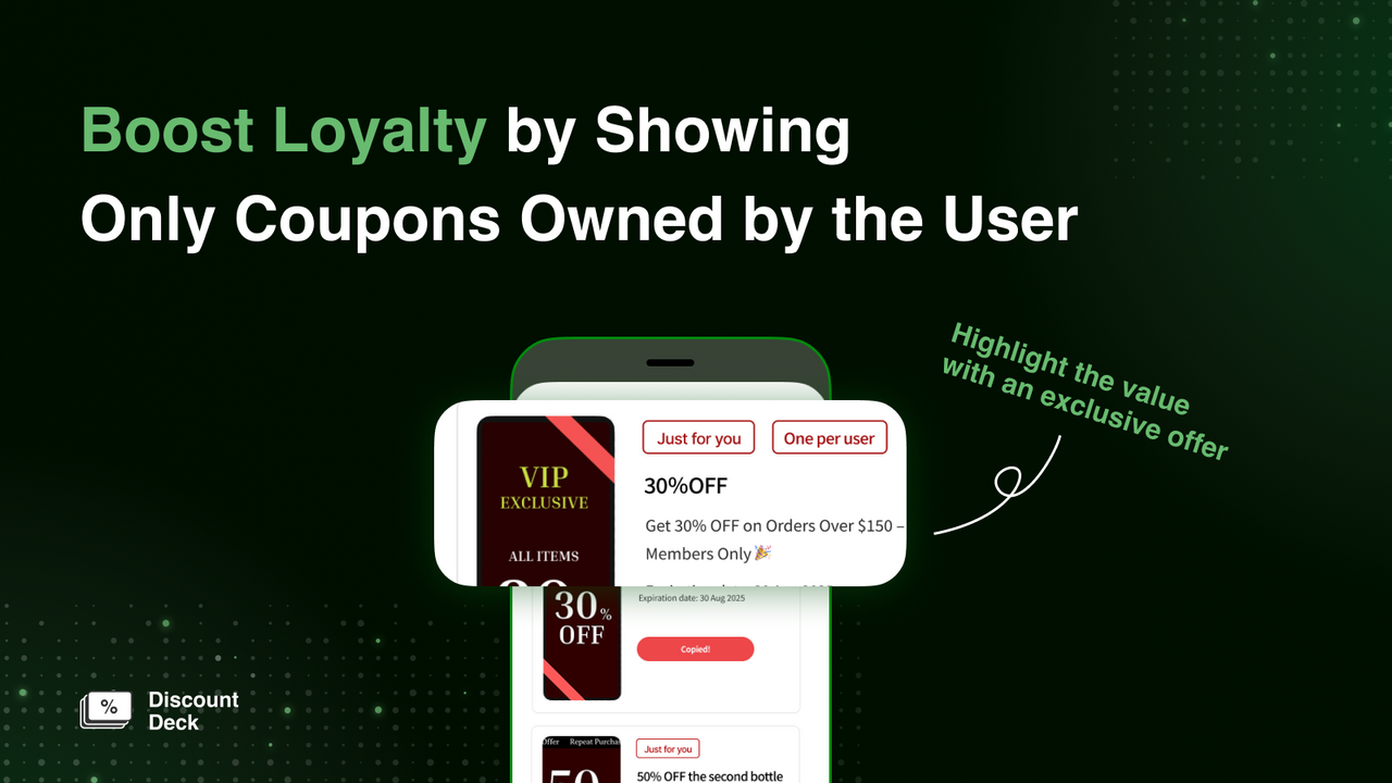Eligible product coupons displayed during checkout