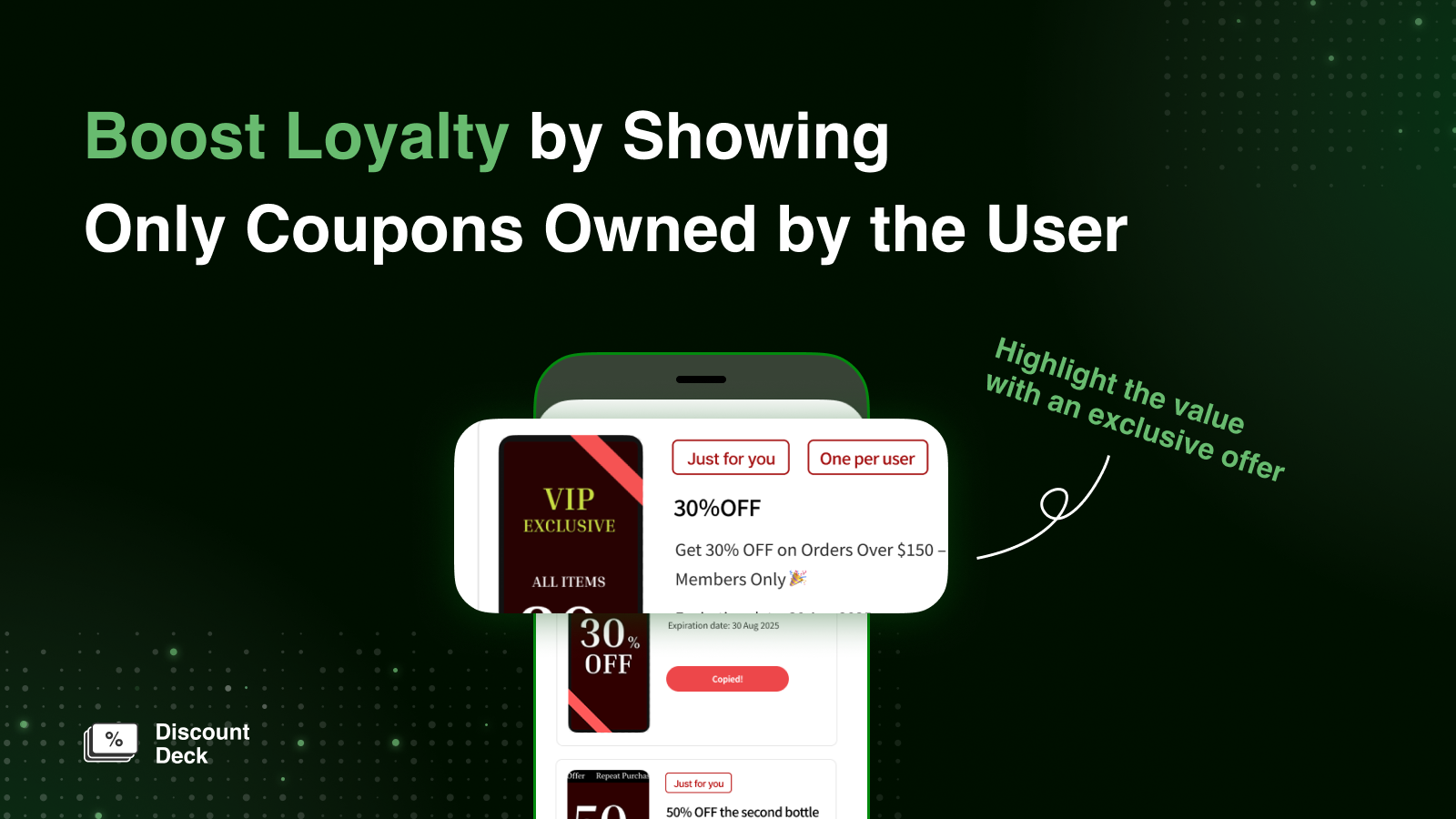 Eligible product coupons displayed during checkout