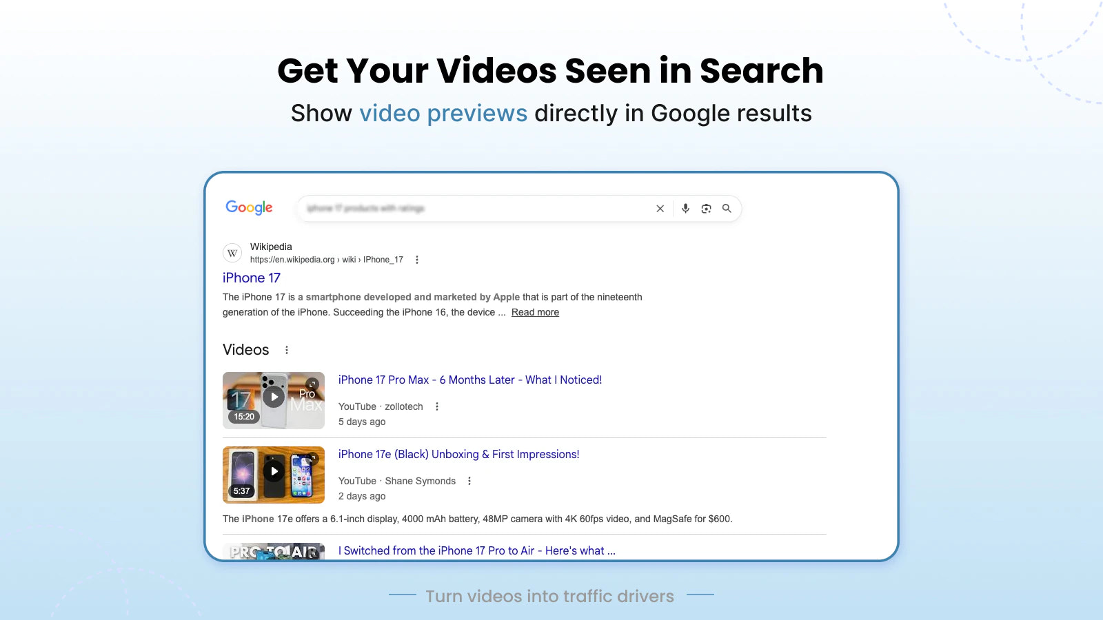 Démarquez-vous dans Google. Obtenez plus de clics.
