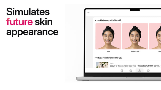 Preview future skin results with product usage