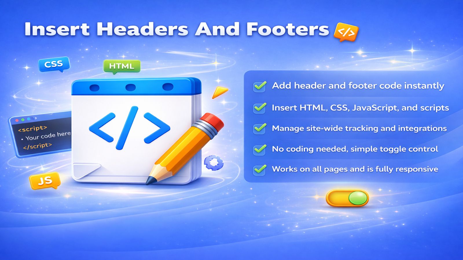 Add header and footer code easily in Shopify