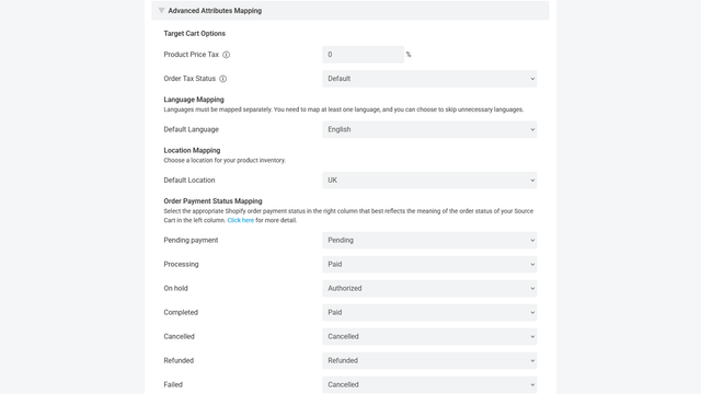 WooCommerce to Shopify Migration Order Payment Statuses