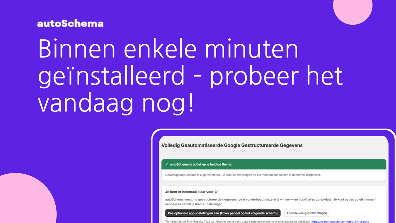 Installatie met één klik in slechts enkele minuten