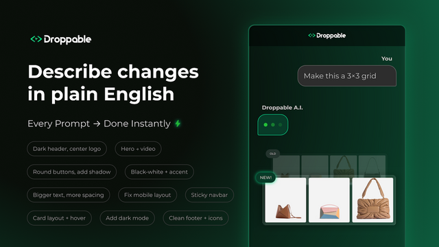 Describe changes in plain English — no coding