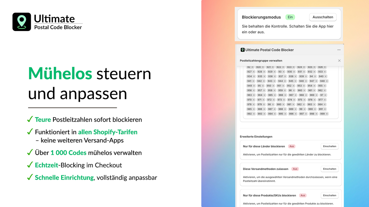 Mühelos steuern und anpassen