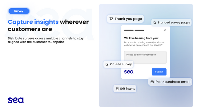 Distribute surveys via different channels