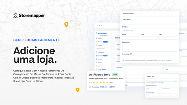 Adicione uma loja
