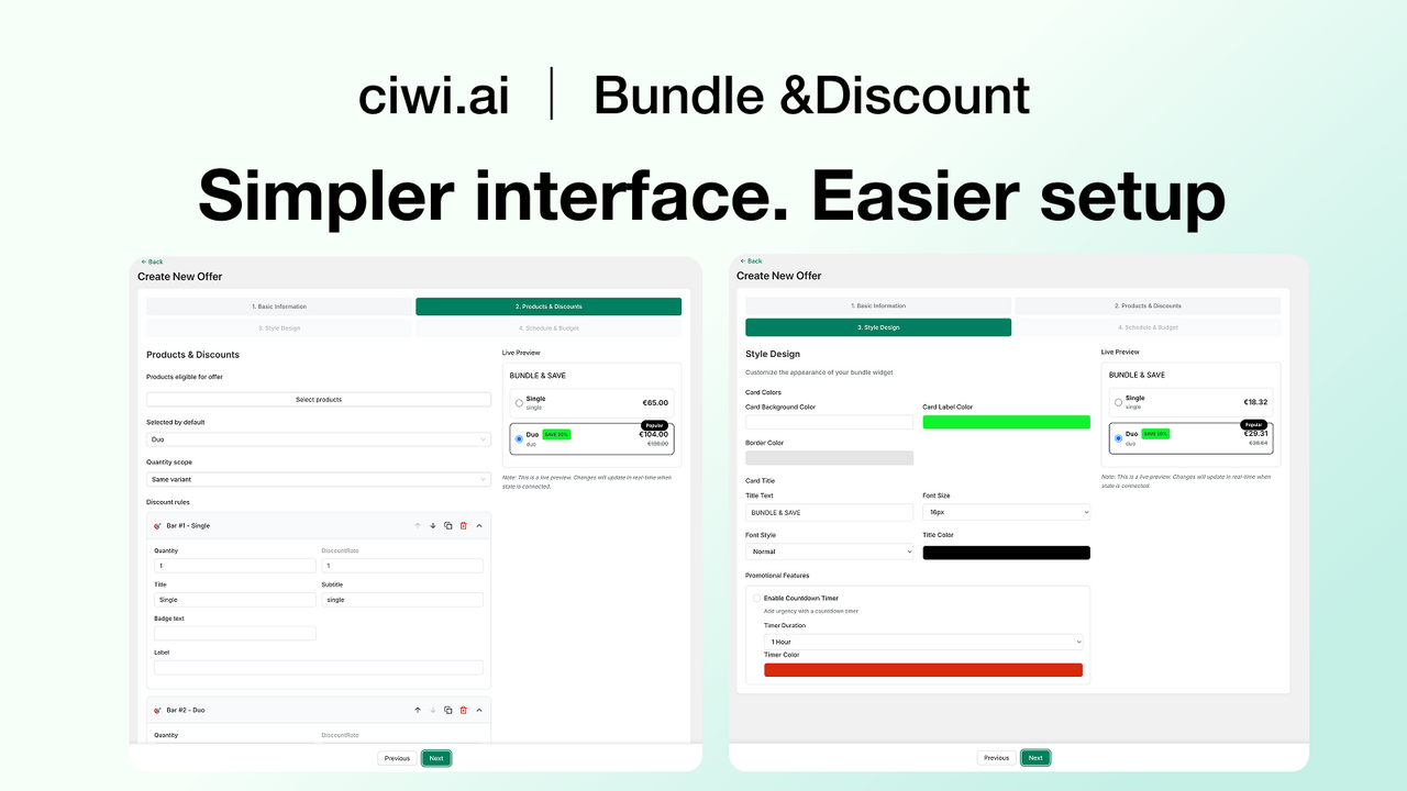 Clear interface for configuring product discounts and pricing ru