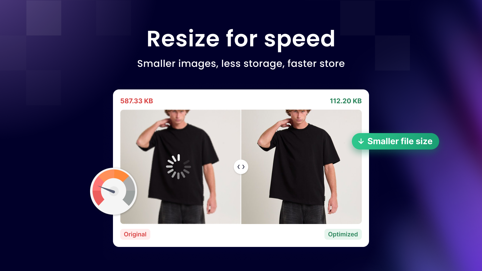 Image compression & resize: Reduce image size & optimize 