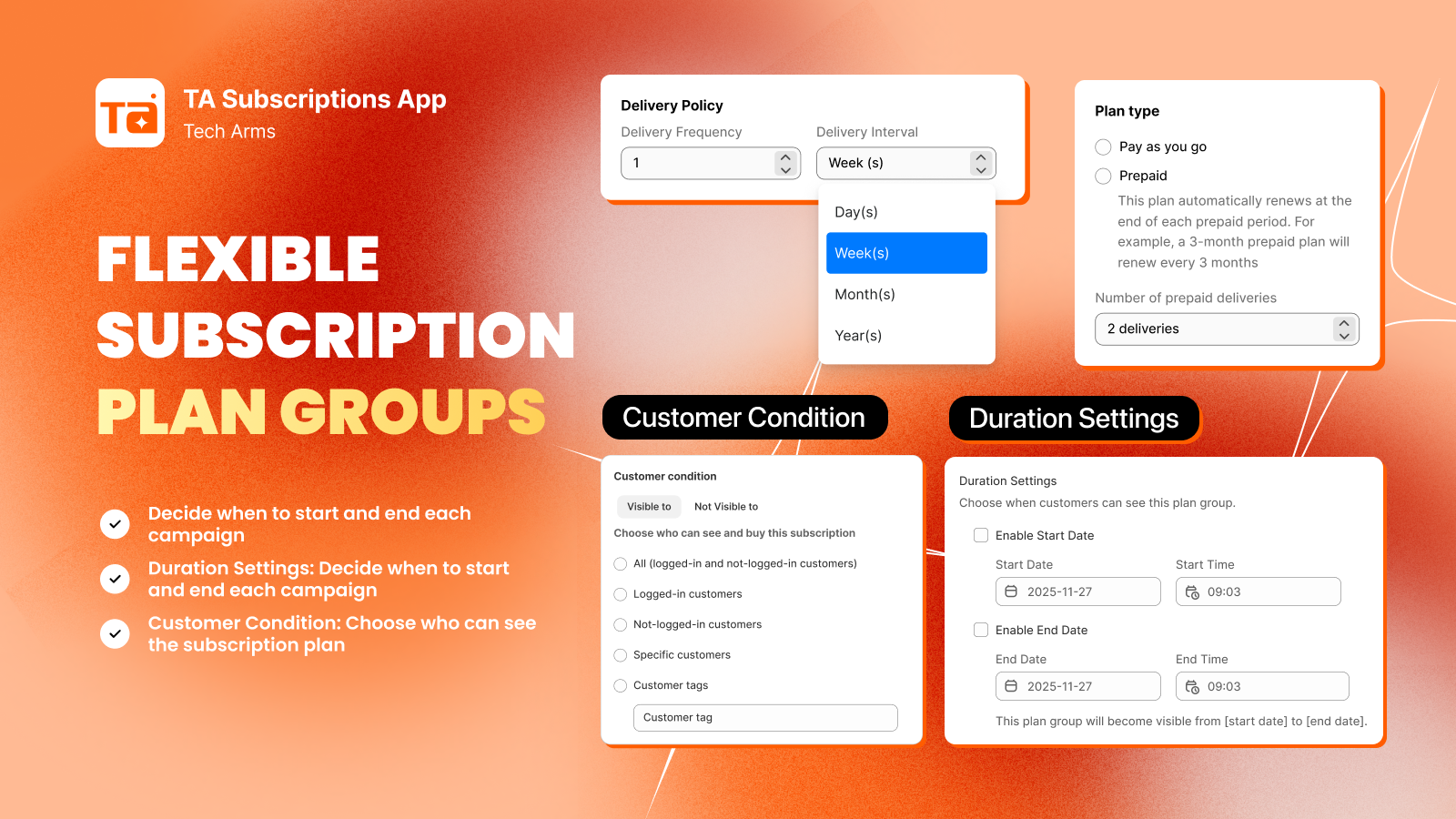 All in one subscriptions app with basic and advanced features