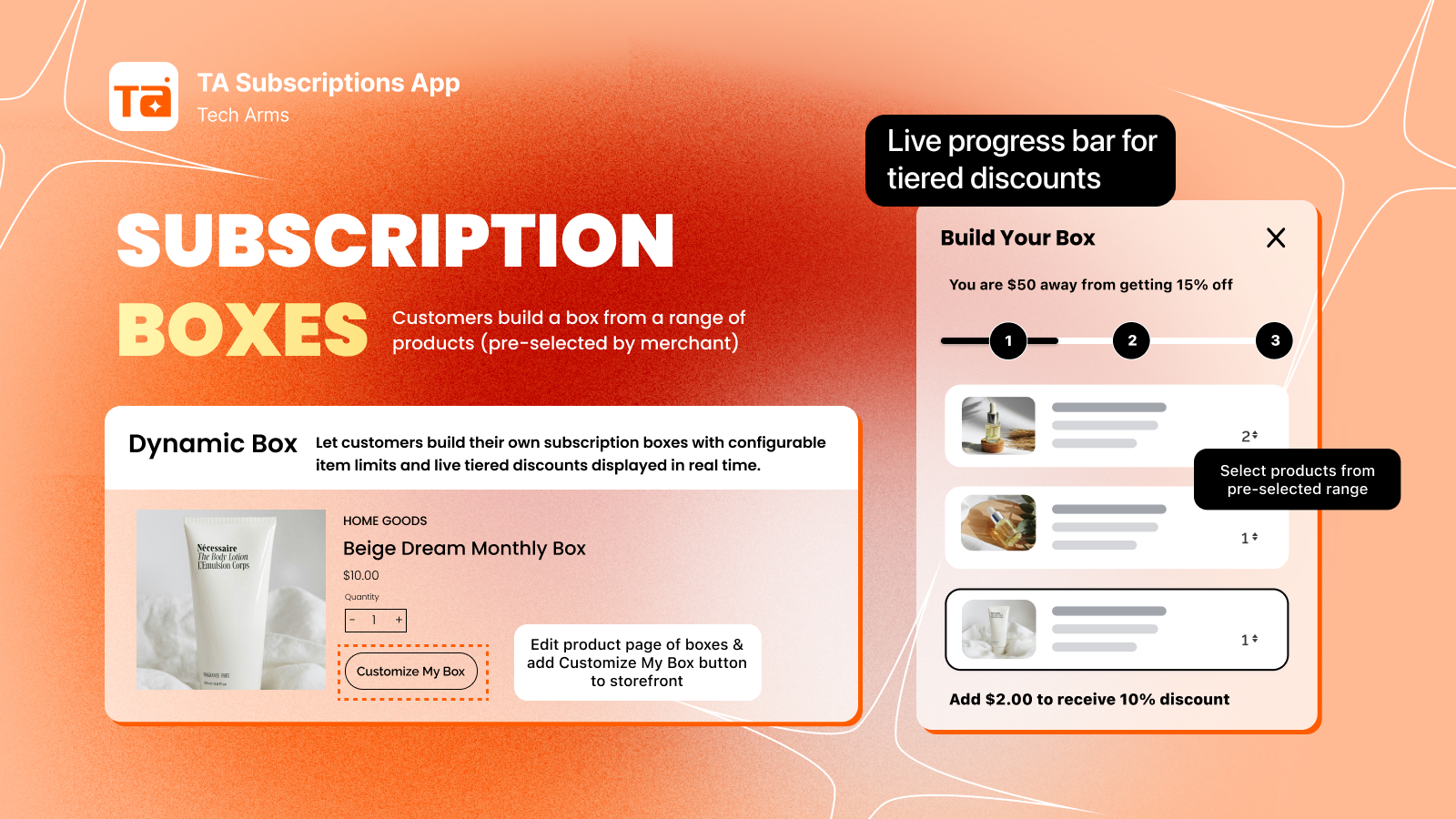 Customize your own subscription widget to match your brand