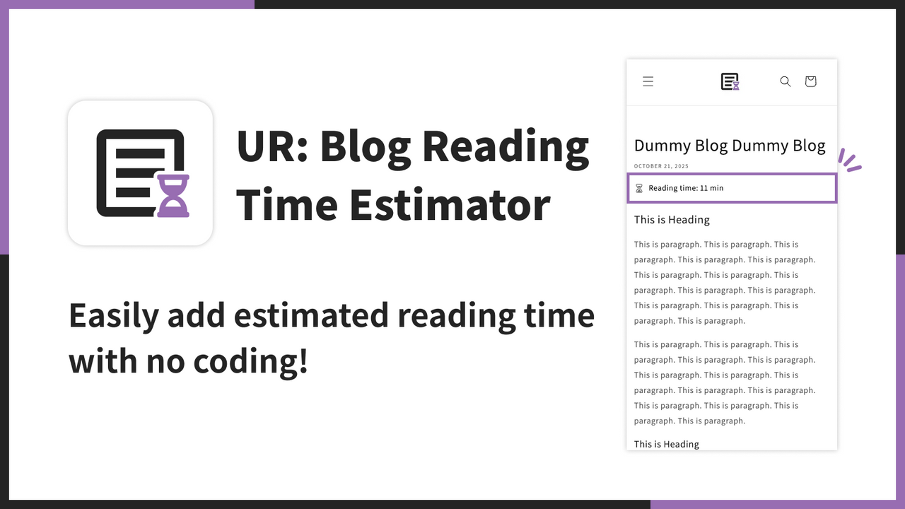 Easily add estimated reading time with no coding!