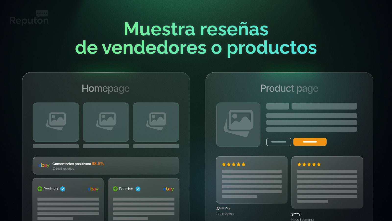 Reseñas de eBay en páginas de producto
