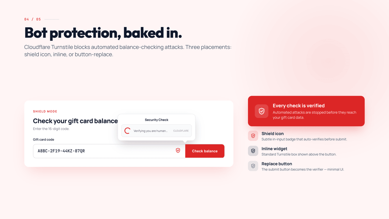 Bot protection, baked in.