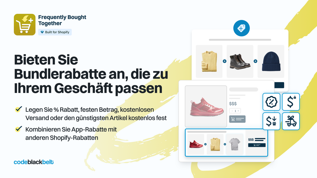 Bündelrabatte mit kombinierten Produkten und Ersparnissen