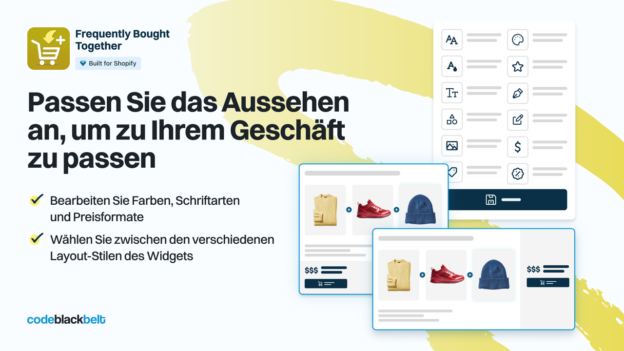 Widget-Farben und Stil an das Design Ihres Shops anpassen
