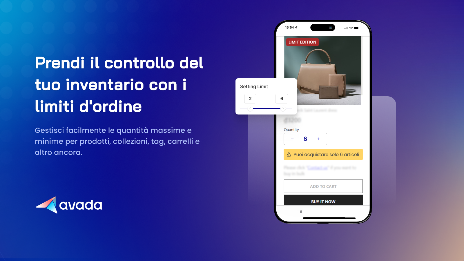 Prendi il controllo del tuo inventario con i limiti d'ordine