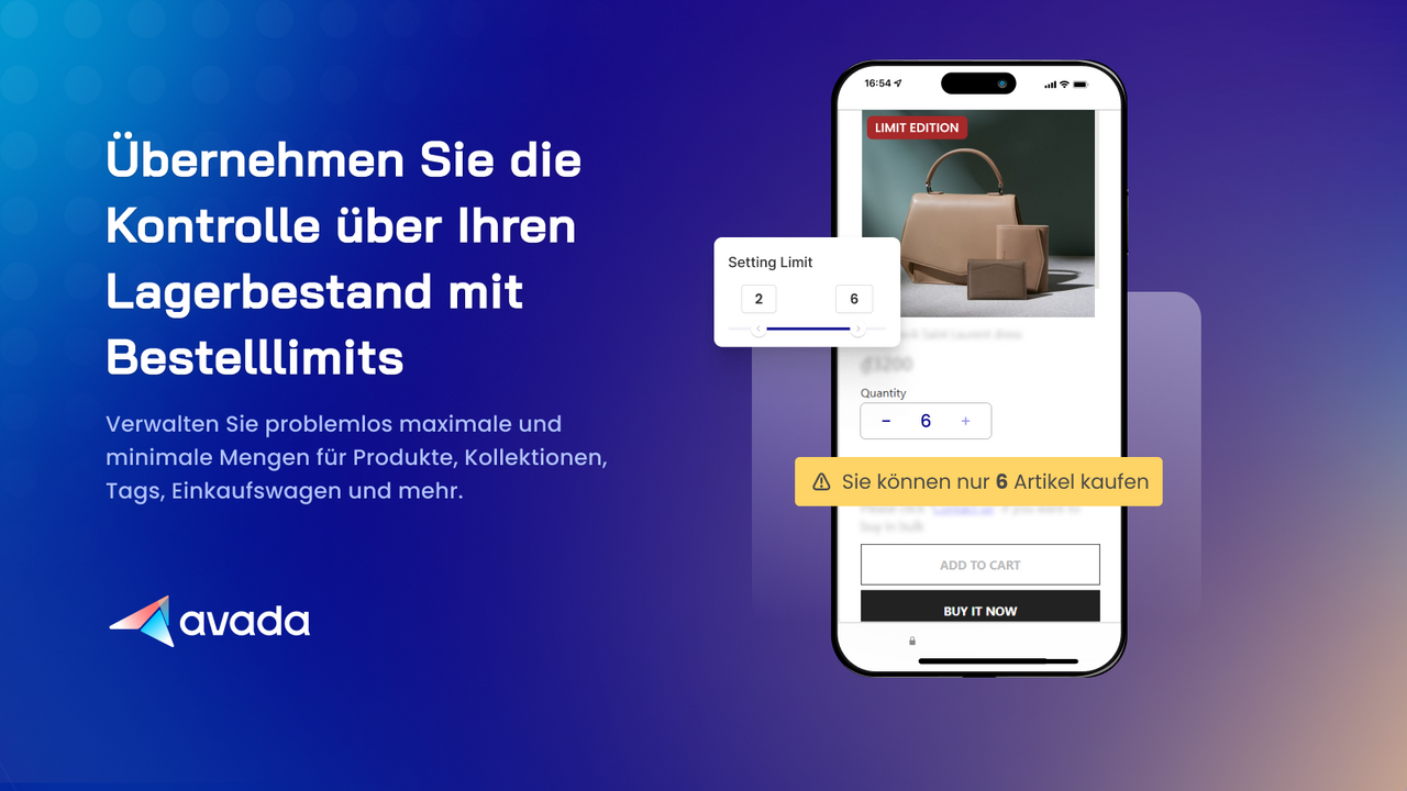 Kontrollieren Sie Ihren Lagerbestand mit Bestelllimits