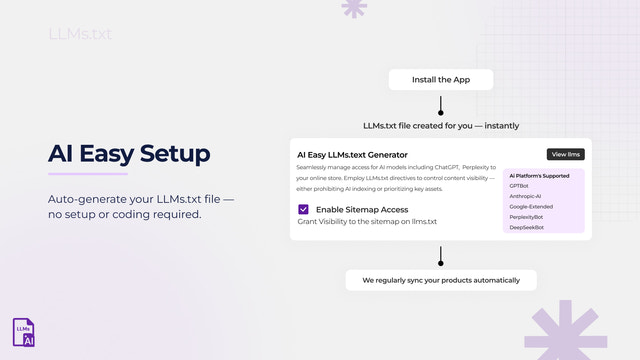 AI Easy Setup for instant LLMs.txt creation