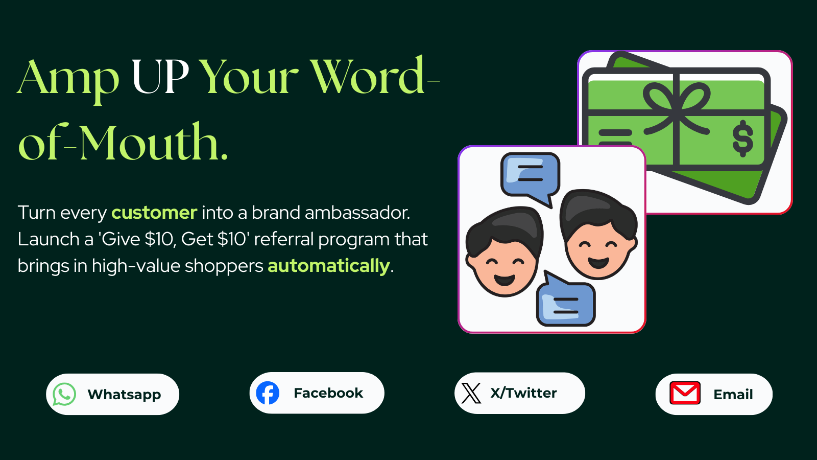 reward referral and refund with store credit