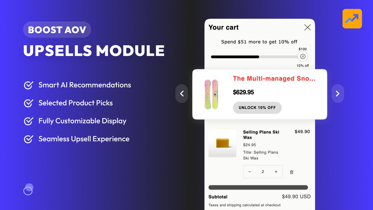 Progress bar: Upsell Module