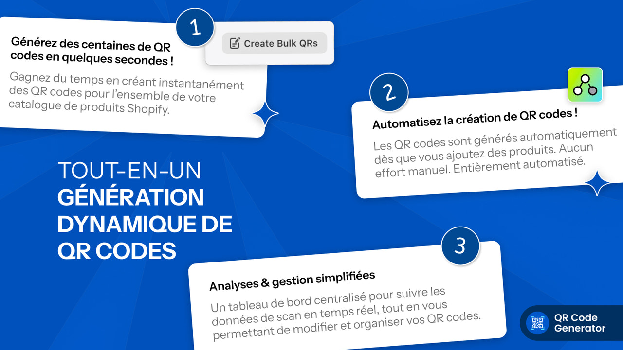 Choisir les liens de destination pour le suivi QR