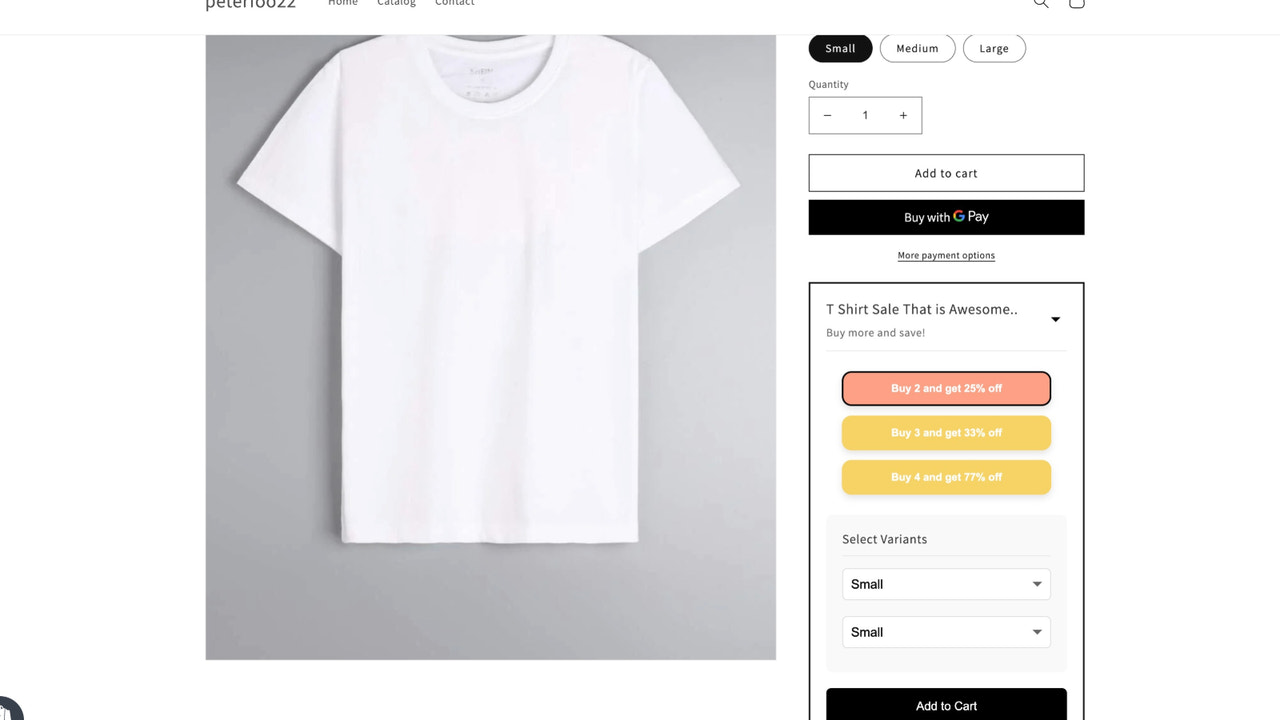 Discount Widget on Product Page