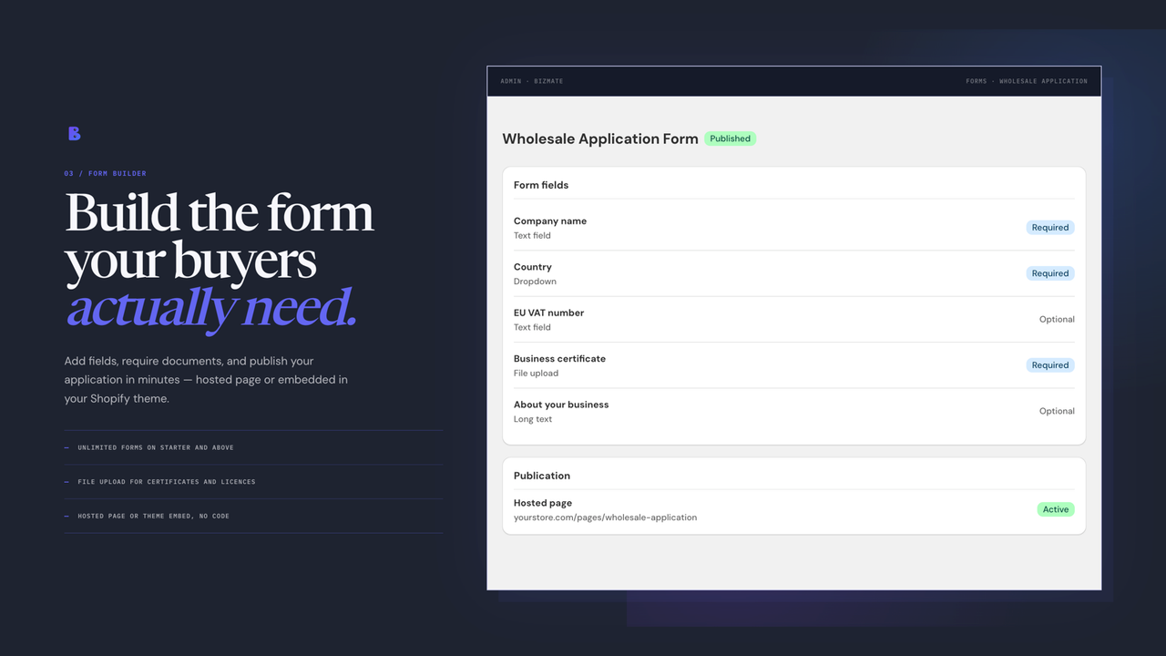Application review queue with status filters