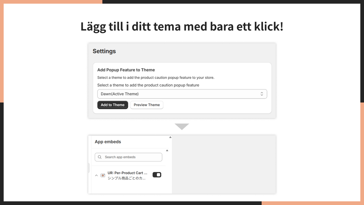Lägg till i ditt tema med bara ett klick!