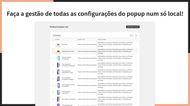 Faça a gestão de todas as configurações do popup num só local!