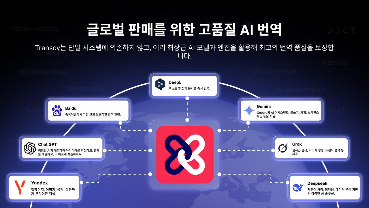 최고 수준 AI 모델과 엔진으로 번역