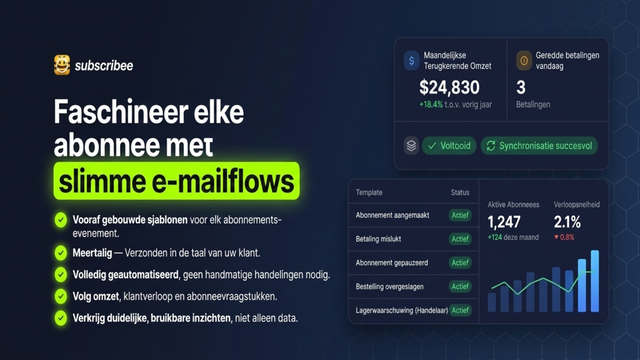 Subscribee app is subscription app met krachtige analytics