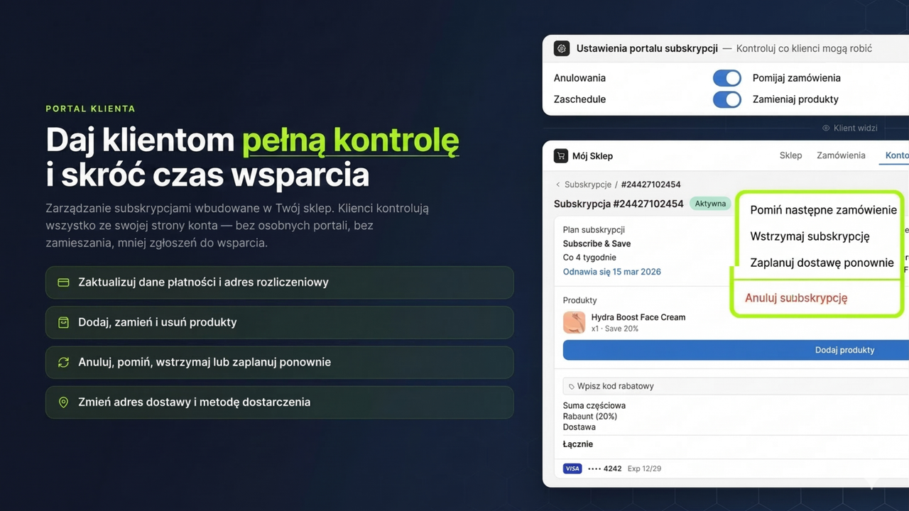 subscribee ma portal samoobsługowy i subscribe and save