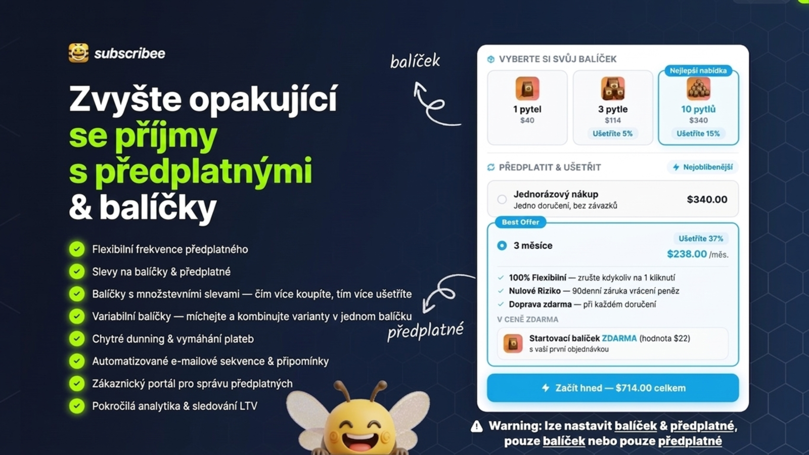 Subscribee jedná se o aplikaci s předplatným