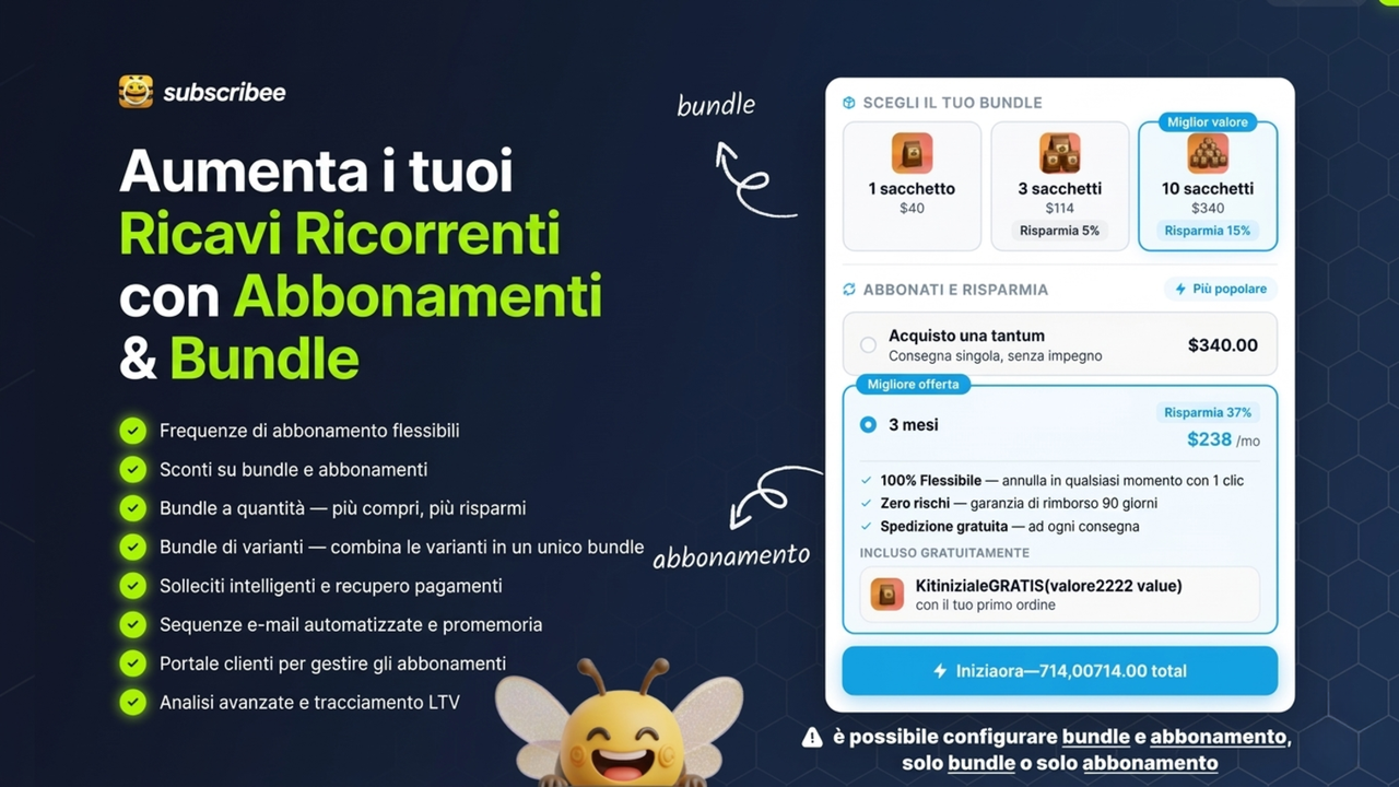 Subscribee è un'app in abbonamento