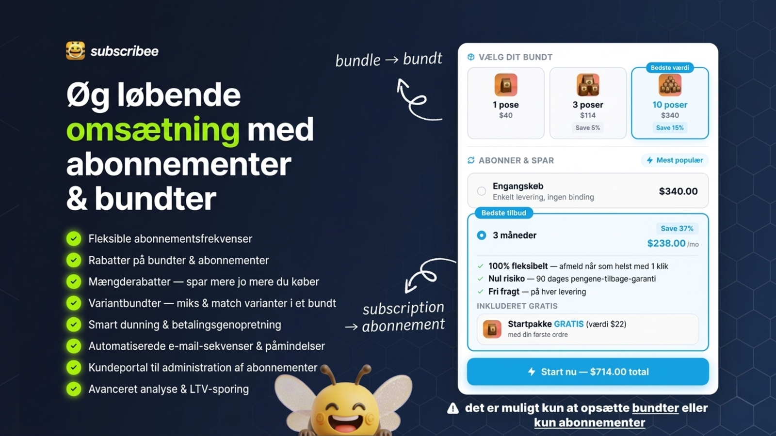 Subscribee er en subscription app til fleksible abonnementer